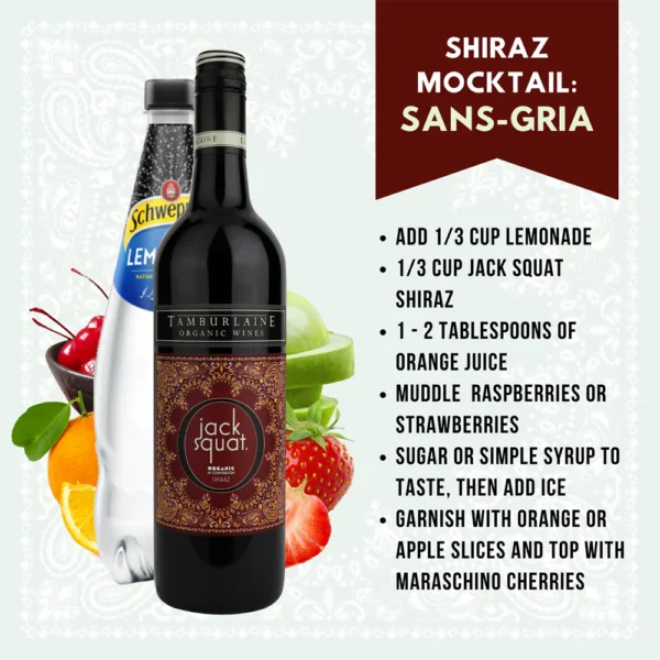 Tamburlaine Jack Squat Non-Alcoholic Shiraz - Image 3